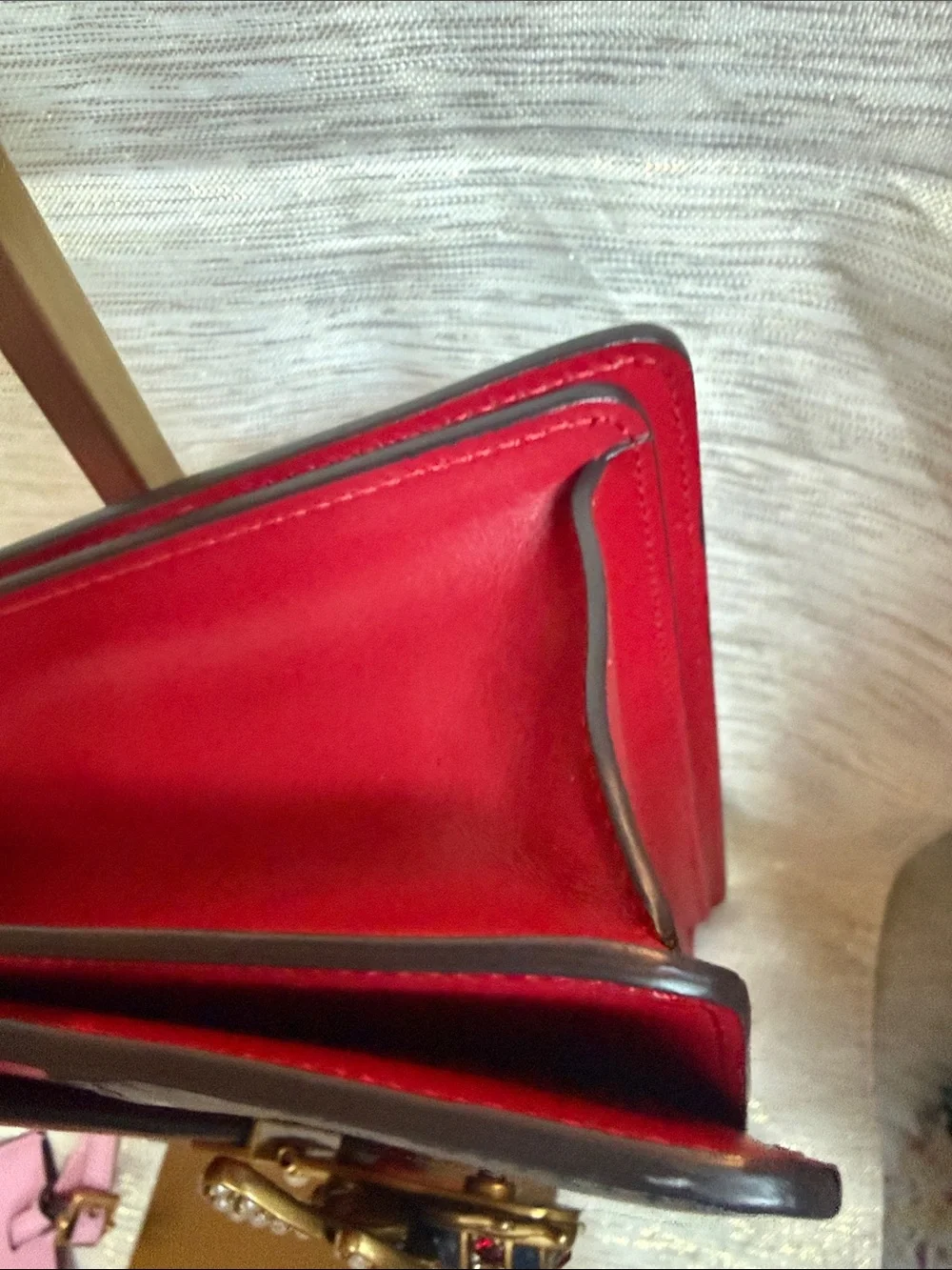 Gucci Tricolor Leather Satchel in Pink, Red, White & Blue